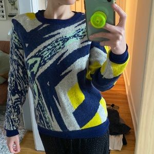 J Crew Fun Multicolored Wool and Cashmere Sweater